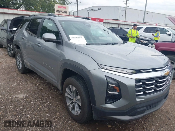 2025 Chevrolet Equinox FWD LT with VIN 3GNAXHEG4SL167463, listed as a IAAI auction lot 42494601 with 16,543 mi miles and . Bid and sale history available at DreamBid. Image 1.