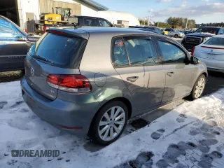 2012 Volkswagen Golf TDI with VIN WVWNM7AJ5CW332205, listed as a Copart auction lot 44744695 with 109,381 mi miles and Salvage title. Bid and sale history available at DreamBid. Image 3.
