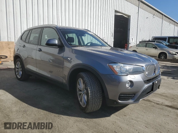 2016 BMW X3 xDrive28i with VIN 5UXWX9C57G0D77275, listed as a Copart auction lot 52370655 with 106,358 mi miles and Salvage Title. Bid and sale history available at DreamBid. Image 4.