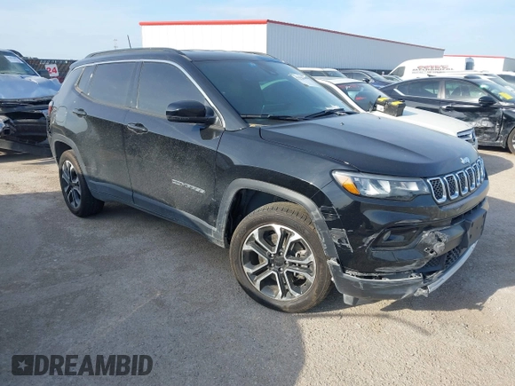 2024 Jeep Compass Limited with VIN 3C4NJDCN3RT579440, listed as a IAAI auction lot 41899578 with 36,289 mi miles and . Bid and sale history available at DreamBid. Image 1.