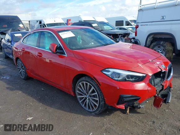 2020 BMW 2 Series 228i xDrive with VIN WBA73AK05L7F66529, listed as a IAAI auction lot 41575774 with 53,647 mi miles. Bid and sale history available at carsss.com. Image 1.