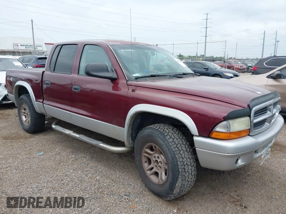 2003 Dodge Dakota SLT with VIN 1D7HG48N43S256520, listed as a IAAI auction lot 42111997 with 218,061 mi miles and . Bid and sale history available at carsss.com. Image 1.