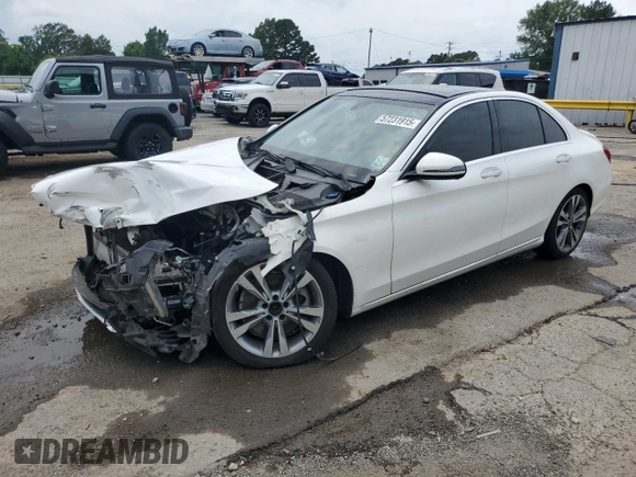 2018 Mercedes-Benz C 300 with VIN 55SWF4JB3JU249202, listed as a Copart auction lot 57231915 with 113,487 mi miles and Salvage title. Bid and sale history available at DreamBid. Image 1.