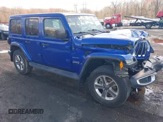 2020 Jeep Wrangler Unlimited Sahara с VIN 1C4HJXEN5LW134873, выставлен на аукционе IAAI как лот 41849168 с пробегом 42 036 миль миль и . История ставок и продаж доступна на DreamBid. Изображение 1.