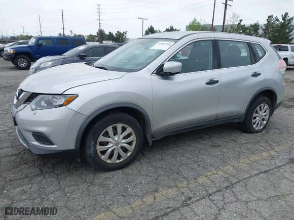 2016 Nissan Rogue SV with VIN KNMAT2MT9GP734357, listed as a IAAI auction lot 41904760 with 164,809 mi miles. Bid and sale history available at carsss.com. Image 2.