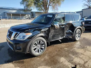 2019 Nissan Armada SL with VIN JN8AY2ND3K9088680, listed as a Copart auction lot 42959485 with 83,700 mi miles and Salvage Title. Bid and sale history available at carsss.com. Image 1.