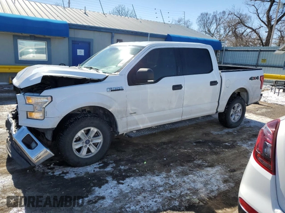 2015 Ford F-150 XLT with VIN 1FTEW1EG5FKE44195, listed as a Copart auction lot 46316855 with 227,226 mi miles and Salvage Title. Bid and sale history available at carsss.com. Image 1.