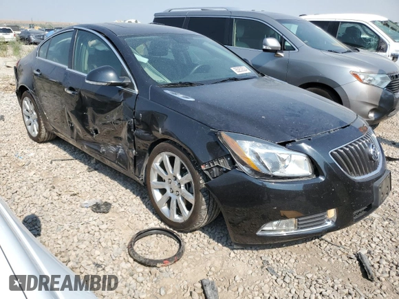 2012 Buick Regal Turbo Premium 3 with VIN 2G4GU5GV1C9134376, listed as a Copart auction lot 65253524 with 52,228 mi miles and Salvage title. Bid and sale history available at DreamBid. Image 4.