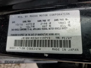 2017 Mazda 3 Grand Touring z VIN JM1BN1M33H1119719, wystawiony jako Copart lot #55728905 z przebiegiem 217 372 mil mil oraz Szkoda całkowita • Salvage title. Historia ofert i sprzedaży dostępna na DreamBid. Obrazek 12.