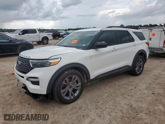 2023 Ford Explorer XLT with VIN 1FMSK7DH9PGA46662, listed as a Copart auction lot 59389215 with 27,382 mi miles and Salvage title. Bid and sale history available at DreamBid. Image 1.