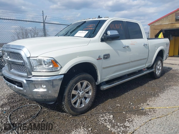 2017 Ram 2500 Laramie with VIN 3C6UR5FL7HG631784, listed as a IAAI auction lot 41616119 with 34,202 mi miles. Bid and sale history available at carsss.com. Image 2.