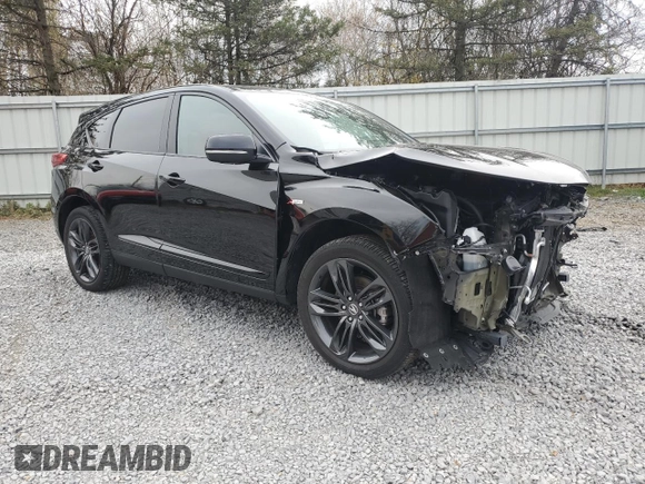 2022 Acura RDX w/A-Spec Package with VIN 5J8TC2H62NL008830, listed as a Copart auction lot 77151874 with 16,267 mi miles and Salvage Title. Bid and sale history available at carsss.com. Image 4.
