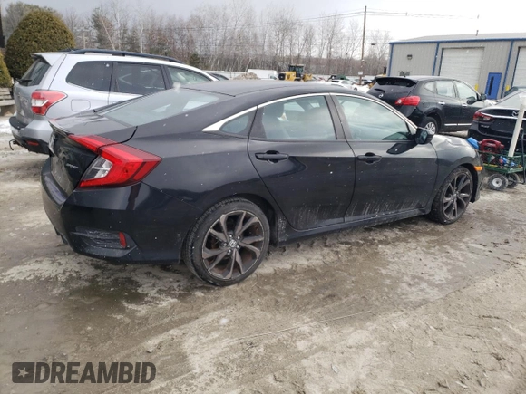 2020 Honda Civic Sedan Sport with VIN 2HGFC2F80LH557762, listed as a Copart auction lot 42766225 with 67,897 mi miles and Salvage Title. Bid and sale history available at carsss.com. Image 3.