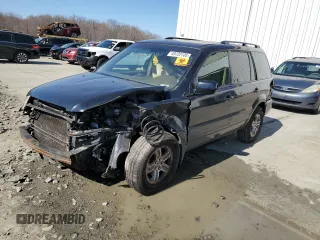 2005 Honda Pilot EX-L with VIN 2HKYF18545H554157, listed as a Copart auction lot 49722105 with 0 mi miles and Salvage Title. Bid and sale history available at carsss.com. Image 1.