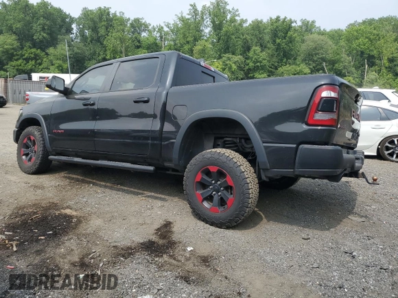 2019 Ram 1500 Rebel with VIN 1C6SRFLT6KN722481, listed as a Copart auction lot 60653285 with 79,447 mi miles and Salvage title. Bid and sale history available at DreamBid. Image 2.