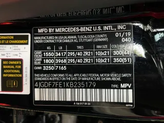 2019 Mercedes-Benz GLS 63 AMG с VIN 4JGDF7FE1KB235179, выставлен на аукционе Copart как лот 59235865 с пробегом 47 644 миль миль и Чистый • Clean title. История ставок и продаж доступна на DreamBid. Изображение 10.