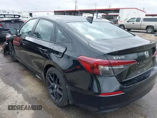 2025 Honda Civic Sedan Sport with VIN 2HGFE2F53SH546060, listed as a IAAI auction lot 41690807 with 1 mi miles. Bid and sale history available at carsss.com. Image 3.