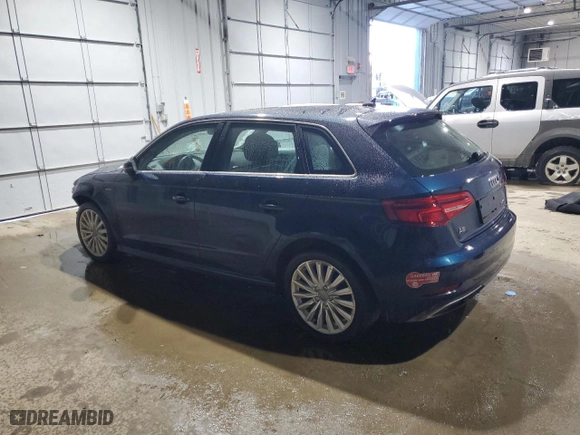 2017 Audi A3 Sportback e-tron Premium Plus with VIN WAUTPBFF3HA092126, listed as a Copart auction lot 86512764 with 122,400 mi miles and Salvage Title. Bid and sale history available at carsss.com. Image 2.