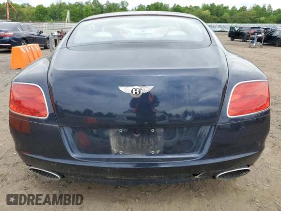 2013 Bentley Continental GT with VIN SCBFC7ZA4DC084868, listed as a Copart auction lot 54187554 with Not Provided miles and Salvage Title. Bid and sale history available at DreamBid. Image 6.