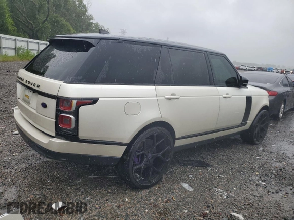2020 Land Rover Range Rover with VIN SALGS5SE2LA404455, listed as a Copart auction lot 65601084 with 55,670 mi miles and Salvage title. Bid and sale history available at DreamBid. Image 3.