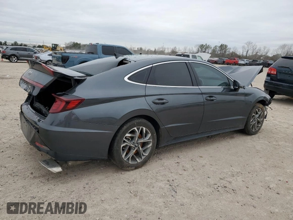 2023 Hyundai Sonata SEL with VIN KMHL64JA1PA279873, listed as a Copart auction lot 46593295 with 56,390 mi miles and Non Repairable. Bid and sale history available at DreamBid. Image 3.