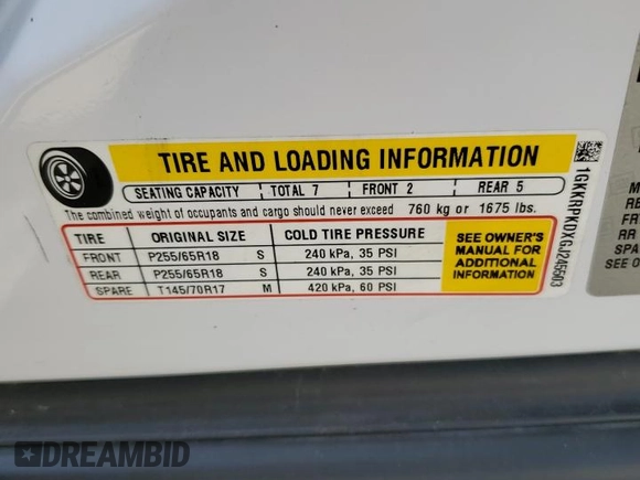 2016 GMC Acadia SLE z VIN 1GKKRPKDXGJ245503, wystawiony jako Copart lot #57624405 z przebiegiem 66 996 mil mil oraz Szkoda całkowita • Salvage title. Historia ofert i sprzedaży dostępna na DreamBid. Obrazek 13.