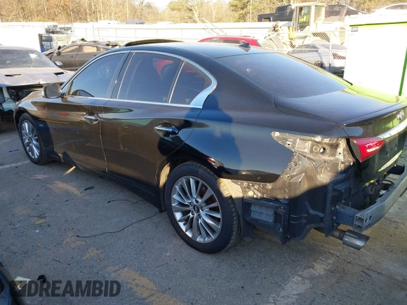 2019 Infiniti Q50 3.0t LUXE with VIN JN1EV7AP7KM518181, listed as a IAAI auction lot 41355248 with 161,514 mi miles. Bid and sale history available at carsss.com. Image 3.