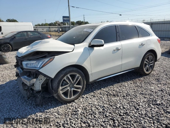 2017 Acura MDX Advance z VIN 5FRYD4H95HB020113, wystawiony jako Copart lot #75801514 z przebiegiem 106 785 mil mil oraz Szkoda całkowita • Salvage title. Historia ofert i sprzedaży dostępna na DreamBid. Obrazek 1.