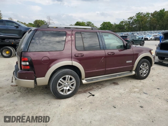 2006 Ford Explorer Eddie Bauer with VIN 1FMEU64866UA08498, listed as a Copart auction lot 50334975 with 186,415 mi miles and Salvage title. Bid and sale history available at DreamBid. Image 3.