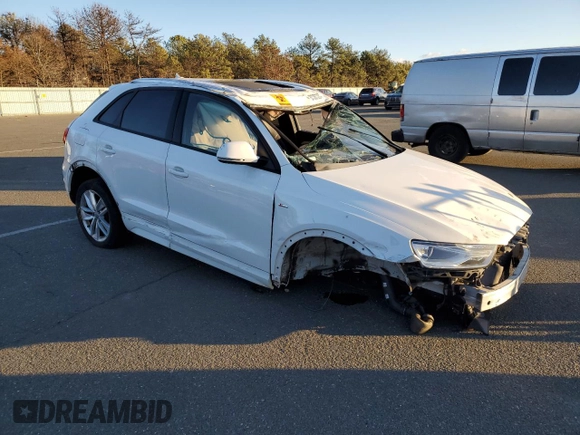 2018 Audi Q3 Premium with VIN WA1ECCFS9JR029396, listed as a Copart auction lot 87397324 with 96,049 mi miles and Salvage Title. Bid and sale history available at carsss.com. Image 4.