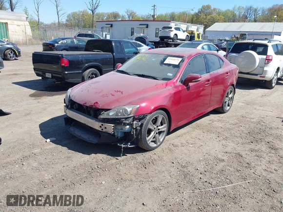 2013 Lexus IS 250 with VIN JTHBF5C29D5192589, listed as a IAAI auction lot 42018276 with 122,303 mi miles and . Bid and sale history available at DreamBid. Image 2.