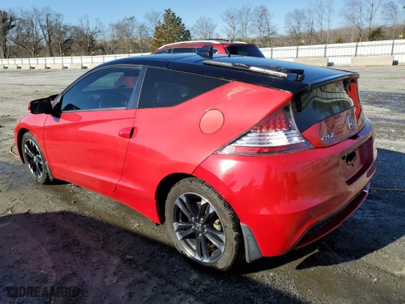 2015 Honda CR-Z EX with VIN JHMZF1D69FS000066, listed as a Copart auction lot 43729855 with 82,893 mi miles and Salvage Title. Bid and sale history available at carsss.com. Image 2.