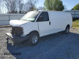 2021 Chevrolet Express Cargo with VIN 1GCWGBFP9M1229797, listed as a Copart auction lot 49795425 with 149,058 mi miles and Salvage title. Bid and sale history available at DreamBid. Image 1.