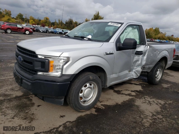 2019 Ford F-150 XL with VIN 1FTMF1CB8KKD90677, listed as a Copart auction lot 78183184 with 0 mi miles and Salvage Title. Bid and sale history available at carsss.com. Image 1.