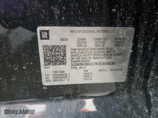 2019 Chevrolet Tahoe LT with VIN 1GNSKBKC7KR306530, listed as a Copart auction lot 42024765 with 122,249 mi miles and Salvage Title. Bid and sale history available at carsss.com. Image 13.