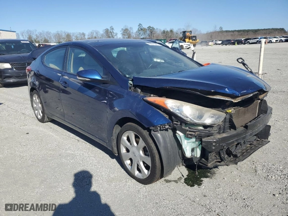 2013 Hyundai Elantra Limited with VIN KMHDH4AEXDU527744, listed as a Copart auction lot 49675565 with 141,556 mi miles and Salvage Title. Bid and sale history available at carsss.com. Image 4.