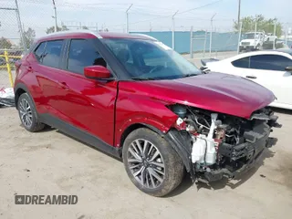 2023 Nissan Kicks SV with VIN 3N1CP5CV0PL476441, listed as a IAAI auction lot 42012895 with 20,285 mi miles. Bid and sale history available at carsss.com. Image 1.