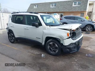 2016 Jeep Renegade Sport with VIN ZACCJAAT3GPE31591, listed as a IAAI auction lot 41847040 with 68,016 mi miles and . Bid and sale history available at carsss.com. Image 1.