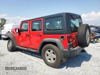 2015 Jeep Wrangler Unlimited Willys Wheeler with VIN 1C4BJWDG3FL726460, listed as a Copart auction lot 55827355 with 96,482 mi miles and Salvage Title. Bid and sale history available at DreamBid. Image 2.