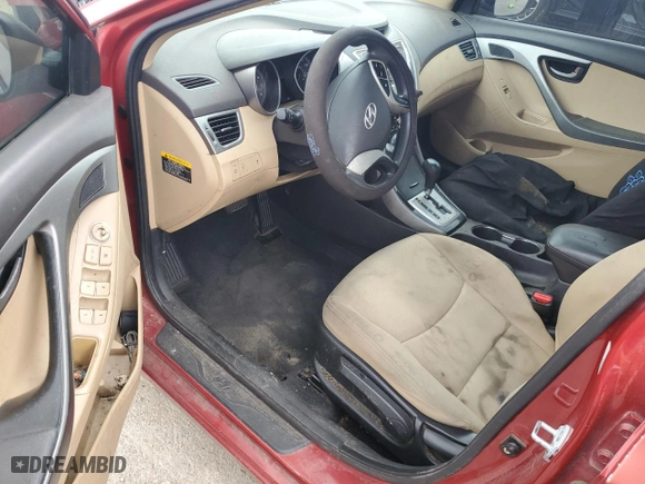 2012 Hyundai Elantra GLS PZEV with VIN KMHDH4AE4CU321205, listed as a Copart auction lot 50768905 with 0 mi miles and Clean Title. Bid and sale history available at carsss.com. Image 8.