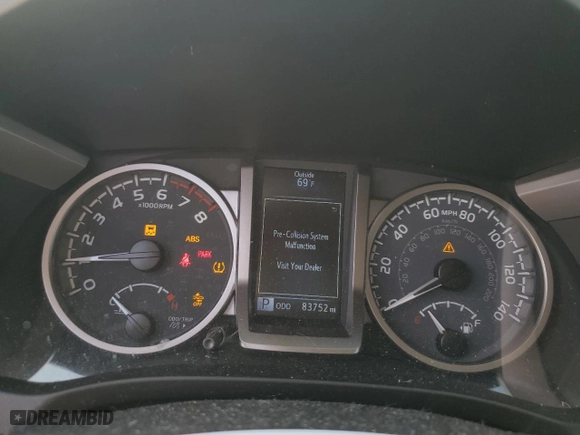 2021 Toyota Tacoma 4WD SR with VIN 3TMCZ5ANXMM400807, listed as a Copart auction lot 47756435 with 83,752 mi miles and Salvage Title. Bid and sale history available at carsss.com. Image 9.