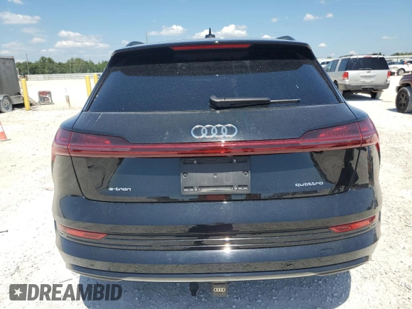 2022 Audi e-tron Premium with VIN WA1AAAGE2NB005246, listed as a Copart auction lot 56534103 with 26,794 mi miles. Bid and sale history available at carsss.com. Image 6.