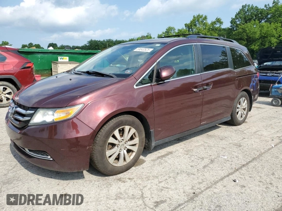 2015 Honda Odyssey EX-L z VIN 5FNRL5H60FB094220, wystawiony jako Copart lot #59840525 z przebiegiem 221 964 mil mil oraz Czysty tytuł • Clean title. Historia ofert i sprzedaży dostępna na DreamBid. Obrazek 1.