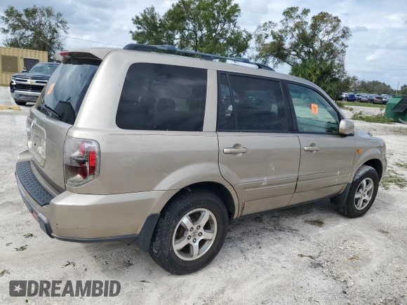 2007 Honda Pilot EX-L with VIN 5FNYF28787B041518, listed as a Copart auction lot 77245944 with Not Provided miles and Non Repairable. Bid and sale history available at DreamBid. Image 3.