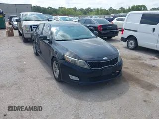 2014 Kia Optima LX z VIN 5XXGM4A79EG308084, wystawiony jako IAAI lot #42398315 z przebiegiem 273 613 mil mil oraz . Historia ofert i sprzedaży dostępna na DreamBid. Obrazek 1.