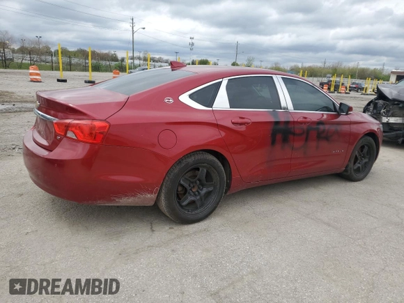 2015 Chevrolet Impala LT with VIN 2G1115SL9F9227541, listed as a Copart auction lot 52438555 with 164,486 mi miles and Salvage title. Bid and sale history available at DreamBid. Image 3.