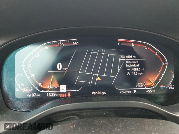 2023 BMW X3 sDrive30i with VIN 5UX43DP08P9S82575, listed as a Copart auction lot 47843655 with 4,696 mi miles and Salvage Title. Bid and sale history available at DreamBid. Image 9.