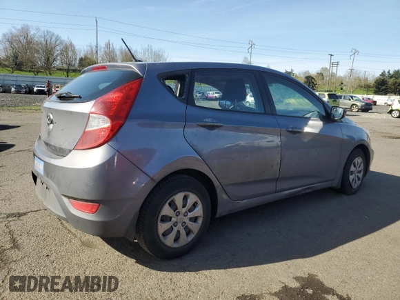 2015 Hyundai Accent GS with VIN KMHCT5AE7FU217859, listed as a Copart auction lot 52044405 with 60,247 mi miles and Salvage Title. Bid and sale history available at carsss.com. Image 3.