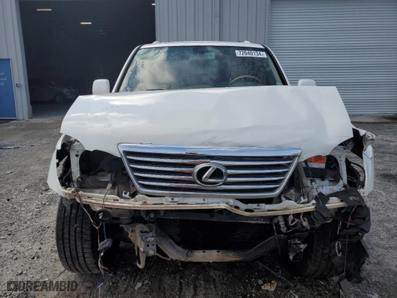 2007 Lexus LX 470 with VIN JTJHT00W774029347, listed as a Copart auction lot 72040134 with 164,386 mi miles and Salvage Title. Bid and sale history available at carsss.com. Image 5.