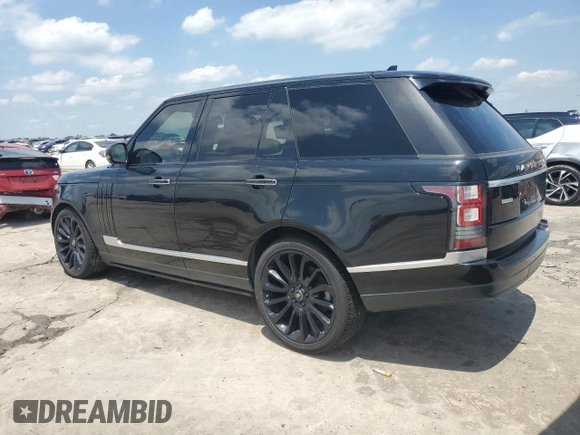 2015 Land Rover Range Rover Autobiography with VIN SALGV2TF2FA217086, listed as a Copart auction lot 55519365 with 129,197 mi miles and Salvage title. Bid and sale history available at DreamBid. Image 2.
